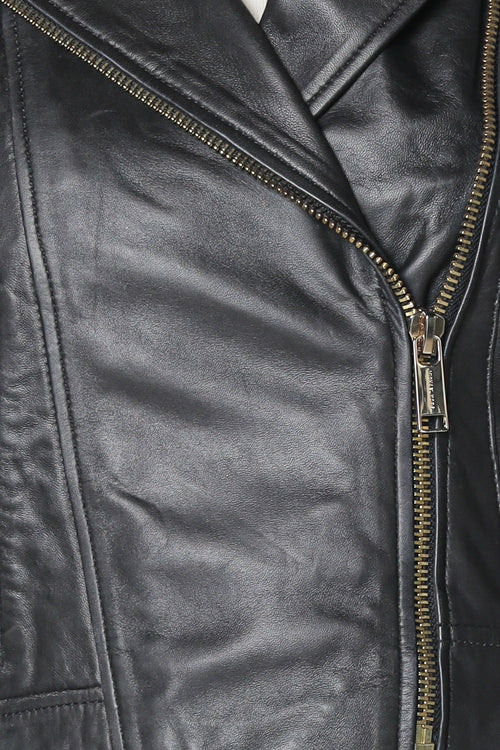 Jacheta Michael Kors Leather Moto
