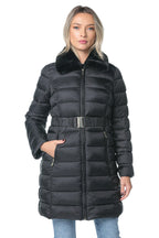 Jacheta Michael Kors Longline Packable Negru