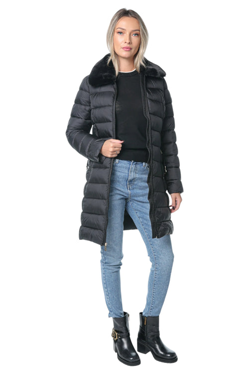Jacheta Michael Kors Longline Packable Negru