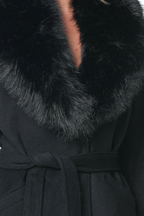 Palton Michael Kors Belted Robe Negru