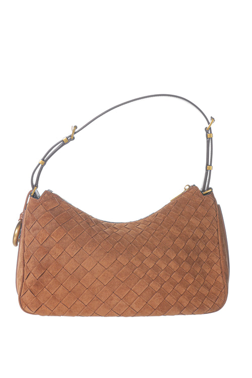 Geanta Michael Kors Nolita Medium Hand-Woven Suede Shoulder