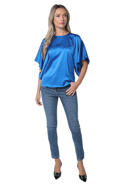 Tricou Ted Baker Cherika Bat Wing Albastru