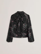 Bluza Ted Baker Alati Printed Tie Neck