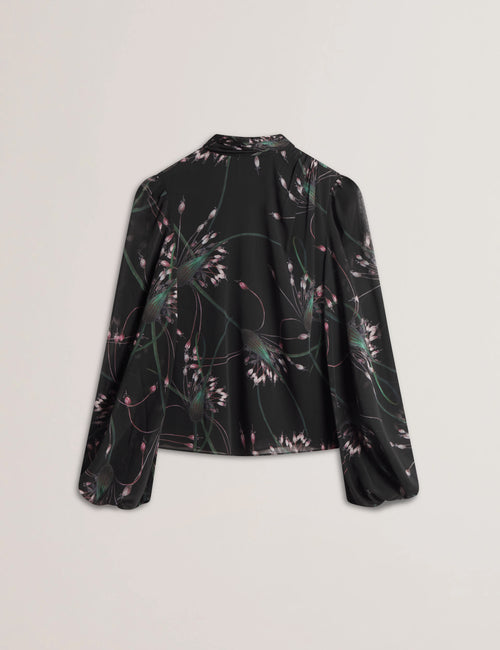 Bluza Ted Baker Alati Printed Tie Neck