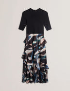 Rochie Ted Baker Aurelio Knit Bodice Printed