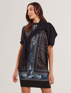 Rochie Ted Baker Azzala Printed Woven Front Boxy