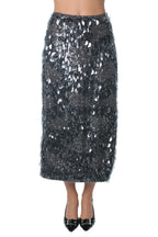 Fusta Ted Baker Dorida Mixed Sequin Midi Gri