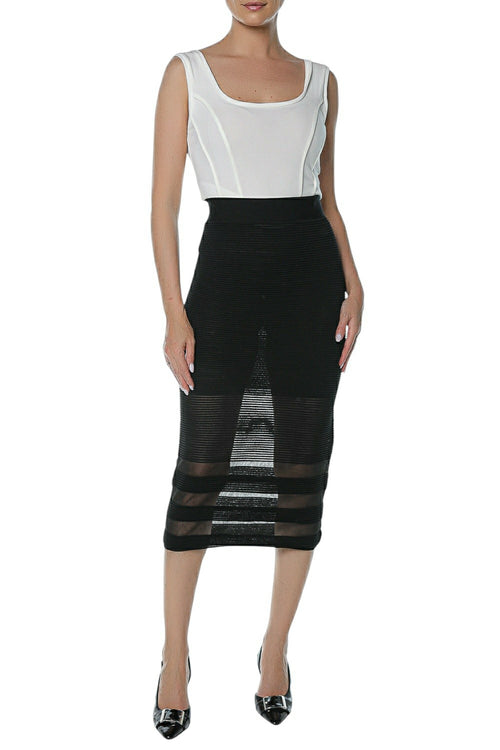 Fusta Ted Baker Cairie Knit Pencil With Invisible Yarn Pa