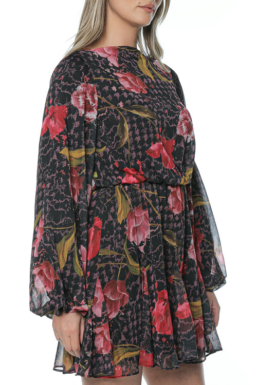 Rochie Ted Baker Endrina Long Sleeve Printed Midi