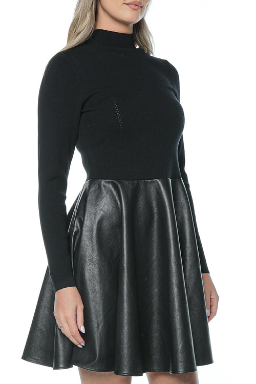 Rochie Ted Baker Milioa Mini With Faux Leather