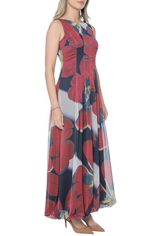Rochie Ted Baker Laynia Printed Seam Detail Bubble Hem Midi Dres