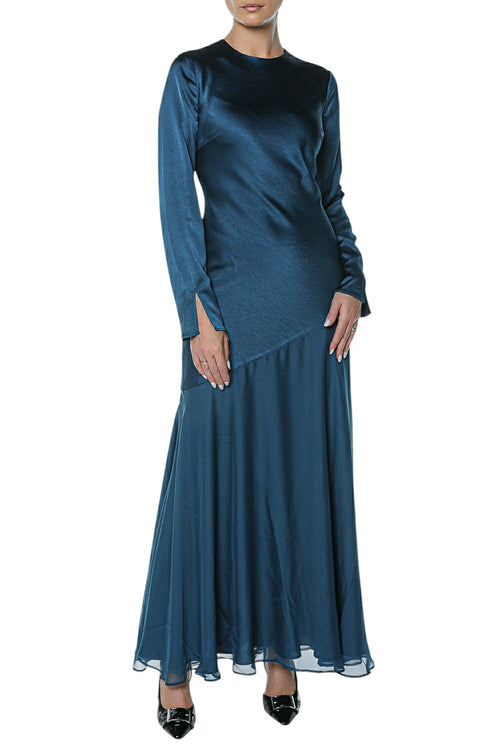 Rochie Ted Baker Shkye Long Sleeve Diagonal Waist Seam Maxi