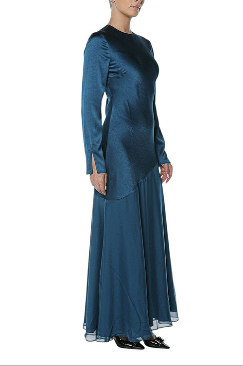 Rochie Ted Baker Shkye Long Sleeve Diagonal Waist Seam Maxi