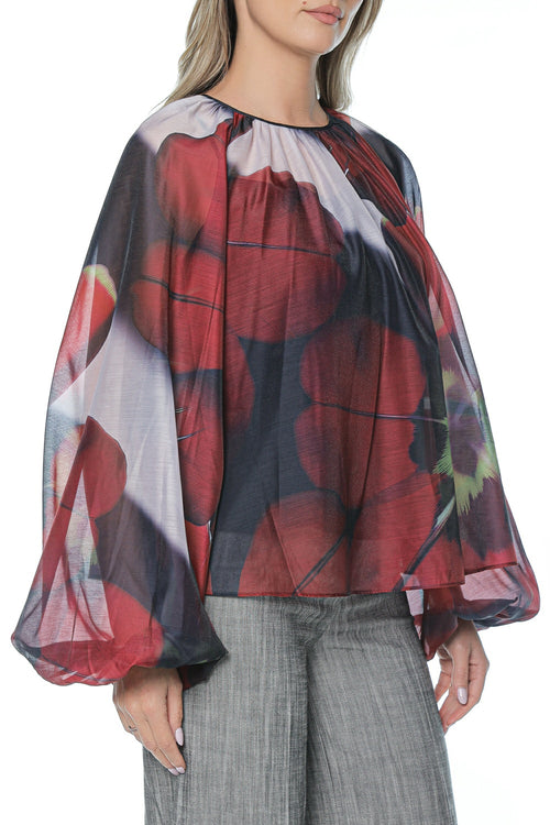 Bluza Ted Baker Elaia Printed Organza Puff