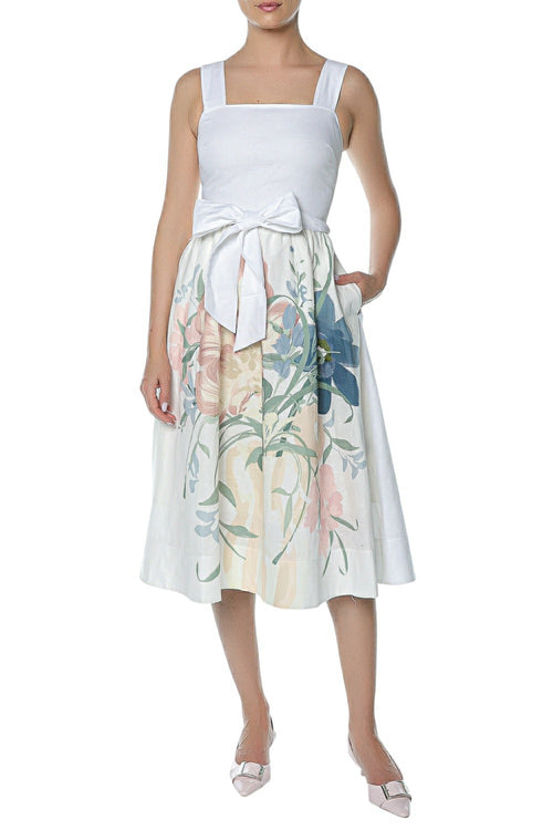 Rochie Ted Baker Gemha Tie Waist Floral Midi Sundress
