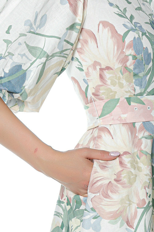Rochie Ted Baker Olliiv Puff Sleeve Printed Mini