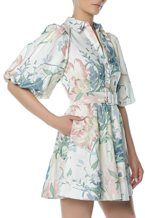 Rochie Ted Baker Olliiv Puff Sleeve Printed Mini