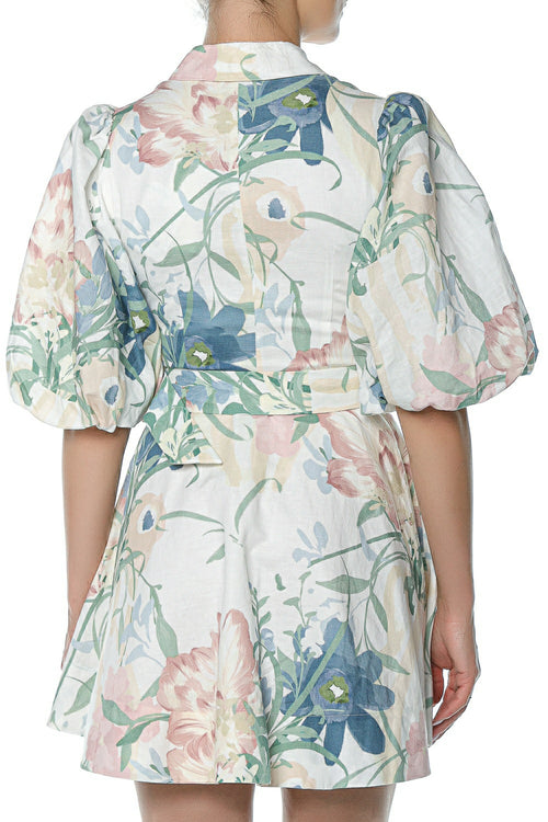 Rochie Ted Baker Olliiv Puff Sleeve Printed Mini