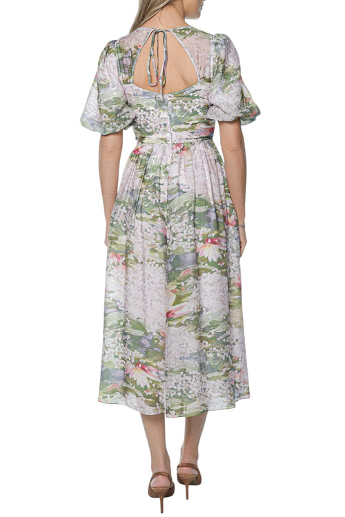 Rochie Ted Baker Jonora Puff Sleeve Printed Midi