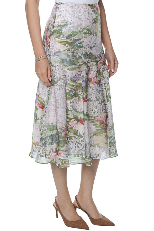 Fusta Ted Baker Layda Printed Midi With Diagonal Seam De
