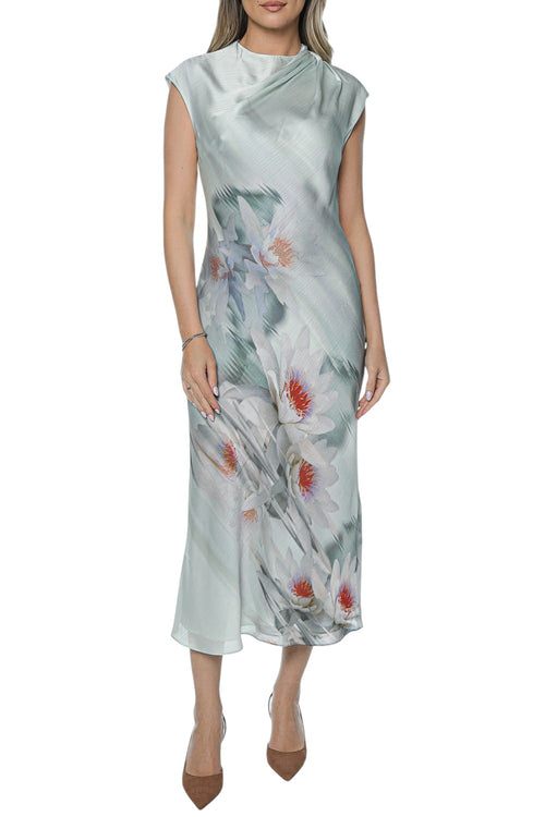 Rochie Ted Baker Shayyla Draped Neck Printed Midi
