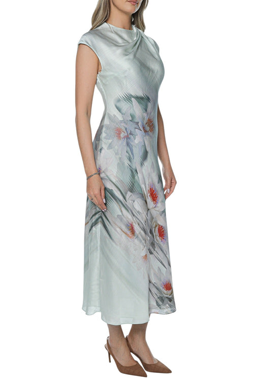 Rochie Ted Baker Shayyla Draped Neck Printed Midi