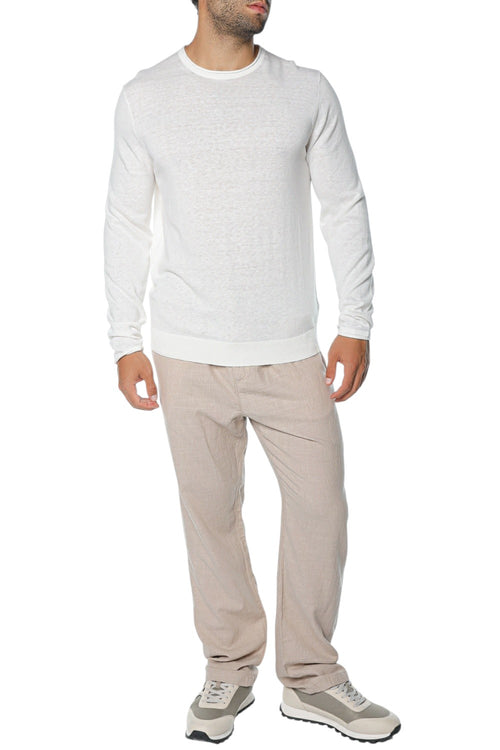 Bluza Ted Baker Yaen Ls Linen Blend Roll Edge Crew