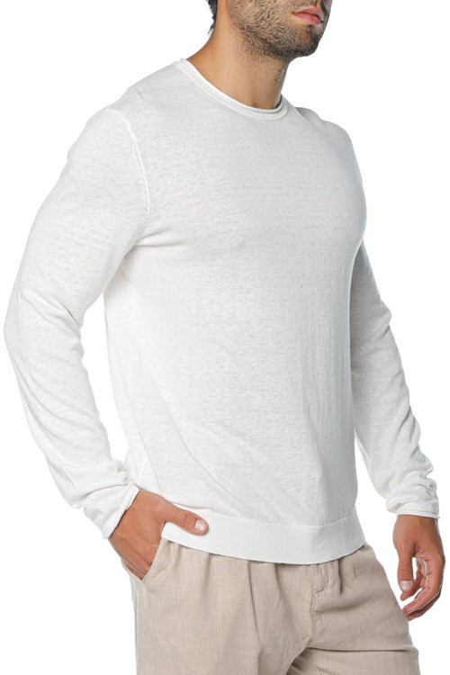 Bluza Ted Baker Yaen Ls Linen Blend Roll Edge Crew