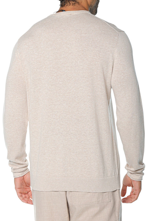 Bluza Ted Baker Yaen Ls Linen Blend Roll Edge Crew