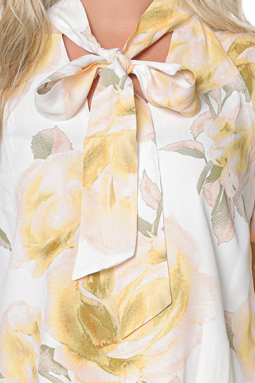 Bluza Ted Baker Randia Printed Tie Neck