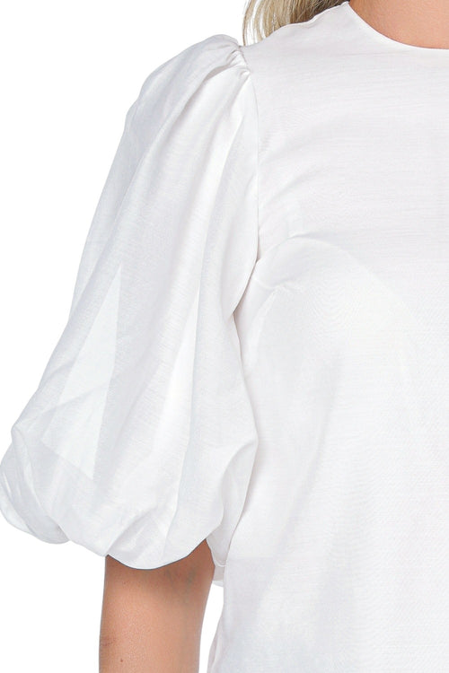 Tricou Ted Baker Marve Organza Crew Neck Top With Balloon