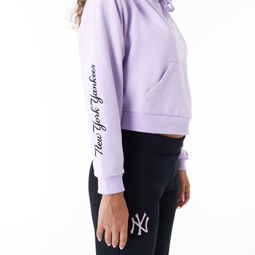 Hanorac New Era New York Yankees Mlb Lifestyle Crop Hoodie