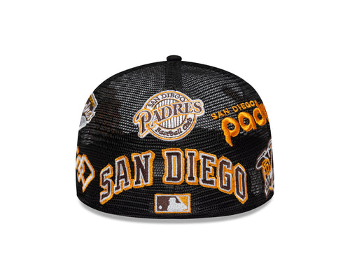 Sapca New Era San Diego Padres Mlb Mesh Black 59Fifty Fitted
