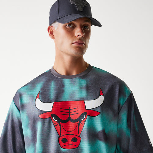 Tricou New Era Chicago Bulls Nba All Over Print Oversized