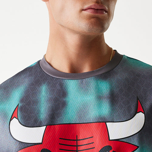 Tricou New Era Chicago Bulls Nba All Over Print Oversized