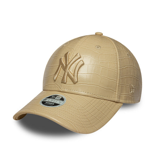 Sapca New Era 9Forty Women Pattern Faux Leather Ny Yankees Reglabila