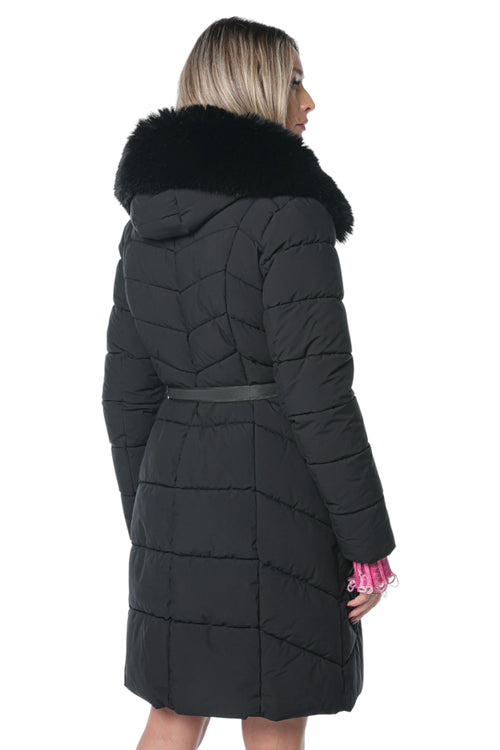 Jacheta DKNY Zipfrnt W/Bib Puffer Negru