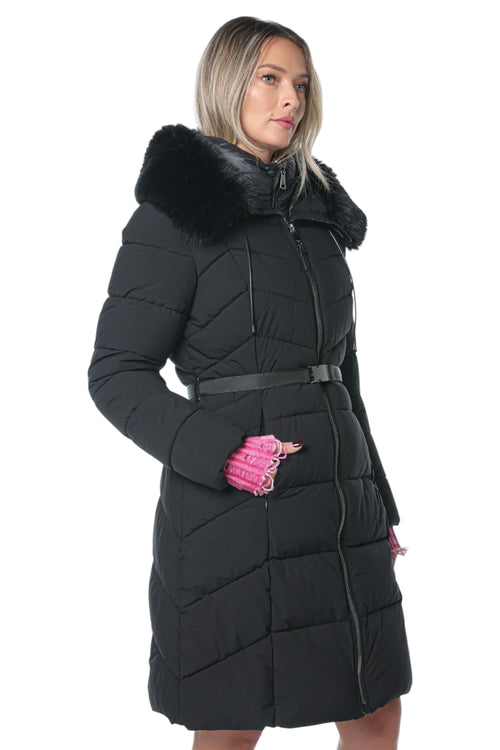 Jacheta DKNY Zipfrnt W/Bib Puffer Negru