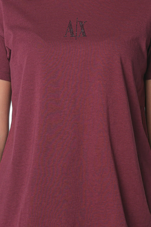 Tricou Armani Exchange Visiniu