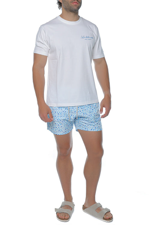 Short de baie Mc2 Saint Barth Lighting Micro Fantasy Albastru