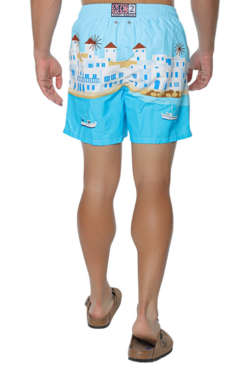 Short de baie MC2 Saint Barth Gustavia Placed Print