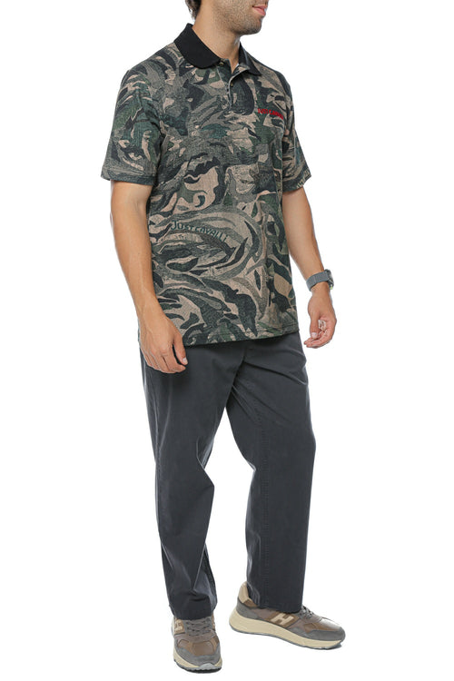 Tricou polo Just Cavalli R Tiger Camo