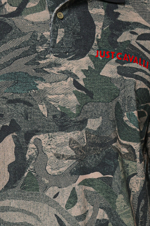 Tricou polo Just Cavalli R Tiger Camo