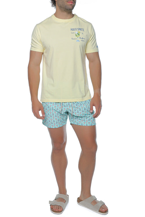 Short de baie Mc2 Saint Barth Lighting Micro Fantasy Albastru