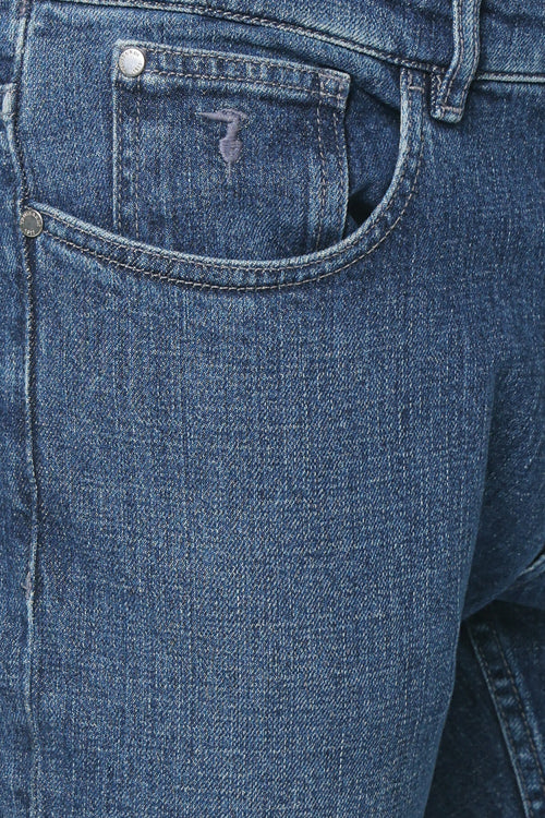 Jeans Trussardi 5 Pocket 370 Close - Sw+Chemical Denim