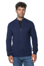 Pulover Trussardi Knitwear -Cadigan Con Zip In Pura Lana Piquet