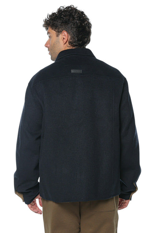 Jacheta Trussardi Bicolor Overshirt - Double Wool Blend