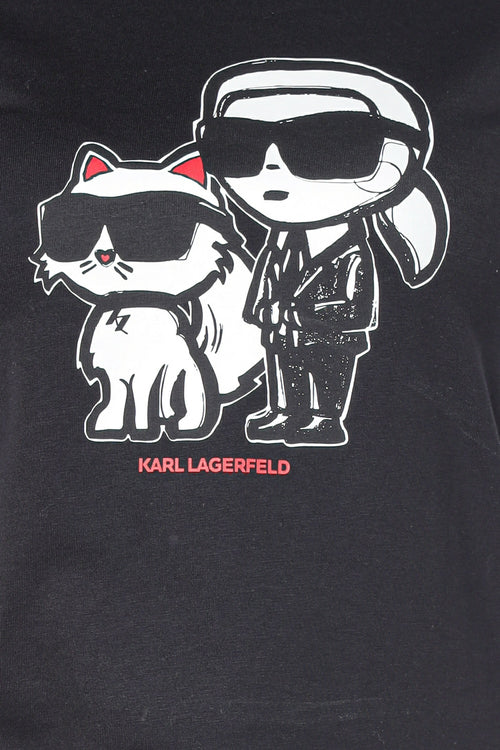 Tricou KARL LAGERFELD Ikon Sketch Duo