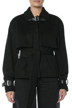 Palton Karl Lagerfeld Belt Detail Short Soft