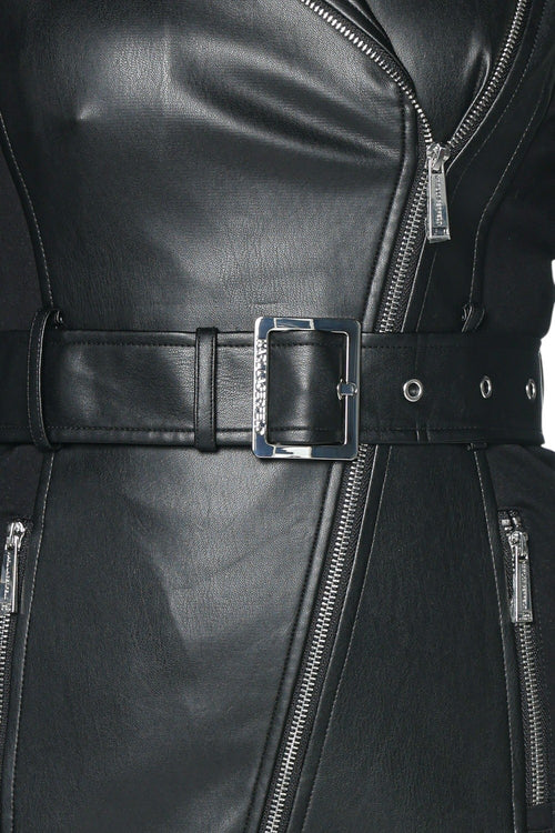 Rochie Karl Lagerfeld Faux Leather Biker